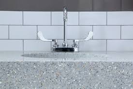 The wood on top of this kitchen's center island softens the. Kitchen Countertop Tag