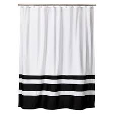 Black And White Fabric Shower Curtain 3 Good Buys On Black White Stripes Emily A Clark Black White Shower Curtain Black Shower Curtains Striped Shower Curtains