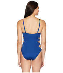V Neck Side Cut Out One Piece Swimsuit