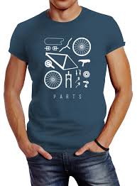 Fahrrad Teile Herren T Shirt Bicycle Parts Neverless Herren T Shirt Hemd Herrin