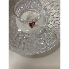 Orrefors crystal, lightswitch votive to candle adapter, pair. 1990s Orrefors Sweden Ice Rock Crystal Discus Votive Candle Holders Set Of 2 Chairish