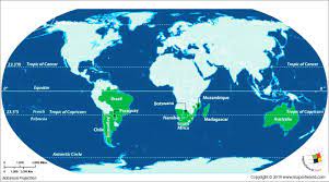 It is thus the southernmost latitude where the sun can be seen directly overhead. Which Countries Lie On The Tropic Of Capricorn