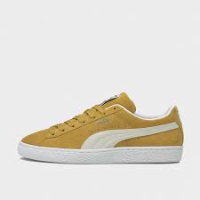 Leather that is slightly rough to touch and is not shiny: Shelta Puma Suede Classic Xxi Honey Mustard 374915 05