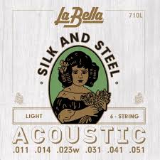 La Bella 710l Silk And Steel Acoustic Guitar Strings Light