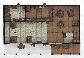 Tavern Inn Rpg Battle Map By 2 Minute Table Top The Typical Tavern Dungeons And Dragons Fantasy Map Tabletop Rpg Maps