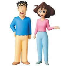 Medicom Toy UDF Crayon Shin-chan Hiroshi & Misae Figure NEW from Japan