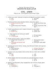 Pada surat al kahfi 18 ayat 29 adalah …. Soal Soal Pbo Gabungan Jawaban