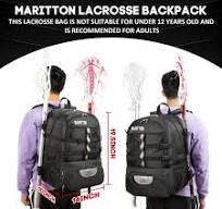 Lacrosse Backpack With Stick Holders Large Lacrosse Bag With Stick Holders  - Separate Shoe Compartment, Ventilated, For Lacrosse & Field Hockey Bag ...