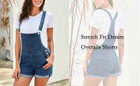 Their shorts don't fit properly, and they're not wearing the right styles. Amazon Com Utyful Women S Adjustable Straps Denim Bib Overalls Shorts Roll Cuff Shortalls Clothing