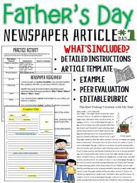 Have Your Students Create Some Father S Day Stories While At The Same Time Learning The Proper Format Of A Newspap Article Writing Newspaper Article Newspaper