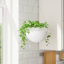 Ikea Skurar Hanging Planter Indoor Outdoor White In 2020 Blumenampeln Hangepflanzen Zimmer Hangepflanzen