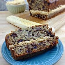 Chocolate Chip Banana Bread With Peanut Butter Frosting Arugula Rocket