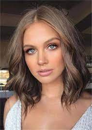 Middle Part Long Bob Wavy Human Hair Lace Front Wig 14 Inches Bob Hairstyles Front Lace Wigs Human Hair Hair Styles