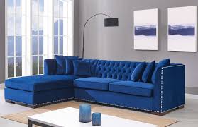 Royal Blue Velvet Corner Suite Hanaley Interiors Blue Sofas Living Room Blue Corner Sofas Royal Blue Sofa