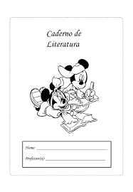 Capa De Trabalho De Portugues Para Imprimir Cantinho Do Saber Capa De Caderno Caderno De Leitura Literatura