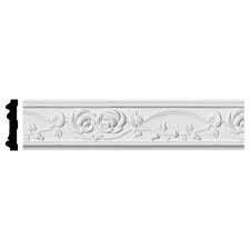 Create a panel effect with this popular decorative trim moulding. Ekena Millwork 3 4 In X 3 1 4 In X 94 1 2 In Polyurethane Rose Chair Rail Moulding Cha03x01ro The Home Depot In 2021 Chair Rail Moulding Chair Rail Chair Rail Molding