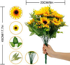 Maybe you would like to learn more about one of these? Buy Sunflowers Artificial Flowers 2 Bunches Fake Sunflowers Silk Flowers Sunflower Bouquet Yellow Flowers Wedding Decor Home Hotel Office Party Garden Decorative Flowers Table Centerpiece Online In Turkey B08p1rzdtt
