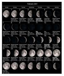 Lunar moon phase wall calendar for 2021 with the moon phases. February 2021 Moon Phases Lunar Calendar Download Moon Phase Calendar Moon Calendar Moon Date