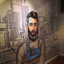 Industrial Edgy Barbershop Barber Hair Barberlife Graffiti Art Barber Shop Decor Graffiti Barber