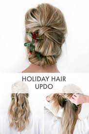 Holiday Hair Updo Say Yes Holiday Hairstyles Short Hair Styles Easy Holiday Updo