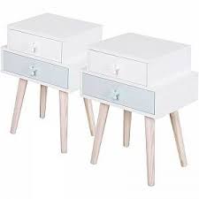 homcom lot de 2 chevets tables de nuit enfant design scandinave dim 42l x 30l x 57h table de chevet enfant table de chevet table de chevet design