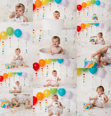 Rainbow Baby Cake Smash Session First Birthday Photoshoot Rainbow Baby Birthday Baby First Birthday Baby Girl Birthday