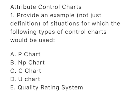 Solved Attribute Control Charts 1 Provide An Example No