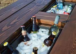 real american style de tuintafel met bierkoeling mancave diy tuinmeubilair tuintafels buitenprojecten