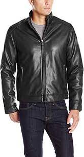 New Cole Haan Signature Men S Zip Front Faux Leather Moto Jacket Mens Jackets Coats 70 51 Faux Leather Moto Jacket Leather Moto Jacket Zipper Jacket Casual