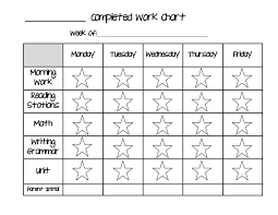 Star Completed Work Chart Pdf School Behavior Chart Daily