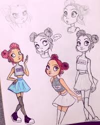 A More Detailed Version Of My Paper Animation Character For Today S Inktober Angieocs Characterdesign Cartoon Art Styles Cartoon Drawings Cartoon Sketches