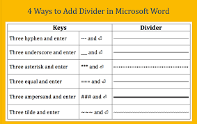 Check spelling or type a new query. 4 Ways To Add Dividers In Microsoft Word Webnots