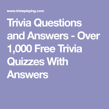 Read on for some hilarious trivia questions that will make your brain and your funny bone work overtime. Trivia Questions And Answers Over 1 000 Free Trivia Quizzes With Answers Trivia Quiz Questions Trivia Questions And Answers Fun Trivia Questions