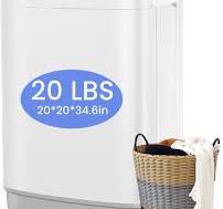 Qhomic Portable Washing Machine, 20lbs Portable Washer with 4 Wash Programs  4 Water Levels 3 Water Temperatures LED Display, Fully Automatic Washing ...