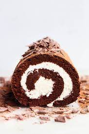 Chocolate Roll Cake With Marshmallow Fluff Filling The Sweet And Simple Kitchen Chocolate Roll Cake Chocolate Roll Roll Cake