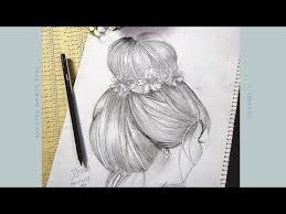 طريقه رسم كعكه الشعر من الخلف خطوه خطوه how to drawing hair easily youtube my drawings female sketch drawings