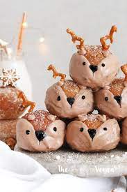 Vegan Deer Biscoff Doughnut Holes Recipe Vegan Christmas Recipes Vegan Christmas Christmas Food