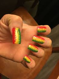 Rasta Reggae Nail Art Rasta Nails Casual Nails Nail Art