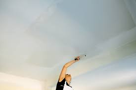 If you use a roller then the paint will tend to splatter and when newly plastered ceilings (and walls) are painted for the first time, it is good practice to dilute the first coat of latex paint (in the uk. How To Remove Popcorn Ceilings In 5 Simple Steps Architectural Digest