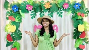 Tropical theme decorations help you build a wonderful prom theme for all of your guests! Easy Diy Tropical Theme Birthday Party Decoration Hawaiian Parties Ideas Youtube