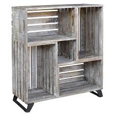 Bengal Manor Mango Wood Reclaimed Crates Bookcase Walmart Com Reclaimed Wood Bookcase Crate Bookcase Wood Bookcase