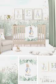 A Gender Neutral Peter Rabbit Nursery Alphadorable Custom Nursery Art And Decor Baby Room Decor Neutral Gender Neutral Nursery Theme Nursery Neutral