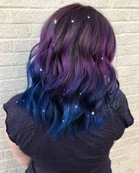 Another dark shade of blue that goes great with black hair. 23 Blue And Purple Ombre Hair Color Trends In 2020