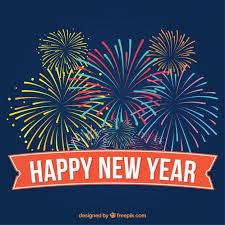 Download Happy New Year Colored Fireworks Background In Vintage Style For Free Happy New Year Pictures Fireworks Background Happy New Year Fireworks