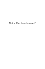 Medieval Tibeto-Burman Languages IV