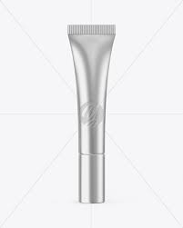 Download Metallic Cosmetic Tube W Sprayer Mockup In Tube Mockups On Yellow Images Object Mockups
