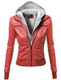 Hoodie Zip Up Biker Sherpa Lining Faux Leather Jackets Re Https Www Amazon Com Dp B00r Hoodie Jacket Women Leather Jacket With Hood Womens Fashion Jackets