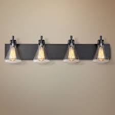 All bronze vanity lighting can be shipped to you at home. Possini Euro Design Rustic Vintage Wall Light Bronze Hardwired 33 Wide 4 Light Fixture Clear Glass For Bathro Bath Light Vintage Wall Lights Bathroom Lighting