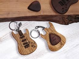 Guitar Pick Holder With Engrave Wood Pick Personalized Guitar Etsy Guitar Pick Holders Music Gifts Guitar Pick Box