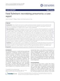 Pdf Fatal Fulminant Necrotizing Pneumonia A Case Report